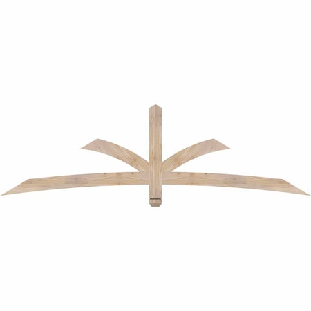 Ekena Millwork Davenport Smooth Timber Gable Bracket, Douglas Fir, 84"W x 24"H x 1 1/2"D x 3 1/2"F, 7/12 Pitch GBW084X24X0204DAV00SDF